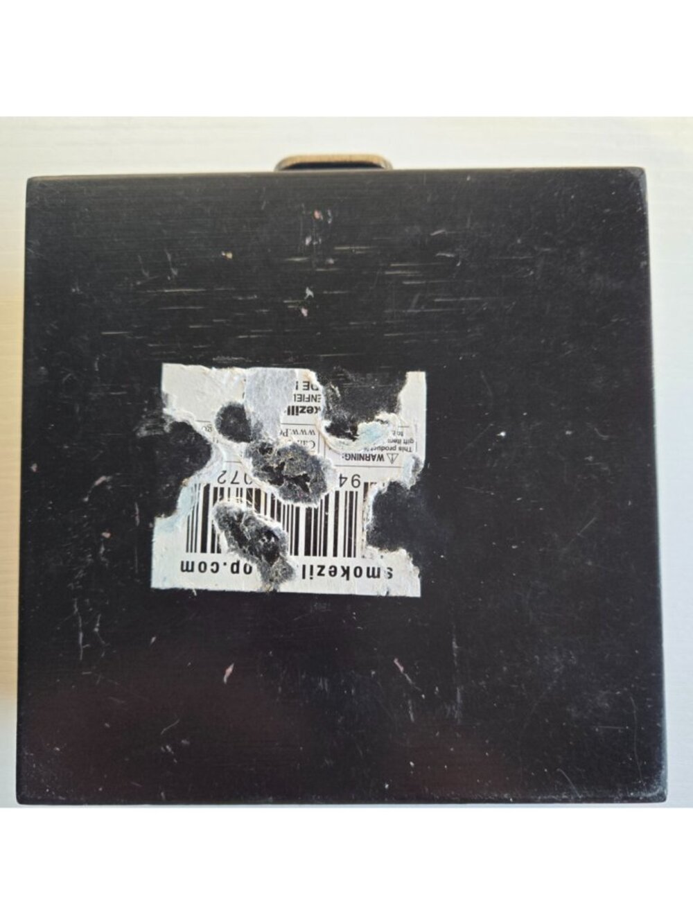 Vintage Wood Cigarette Stash Box Trinket Box 4.75 x 4.75 x 2 inches Black & Tan - Picture 7 of 8